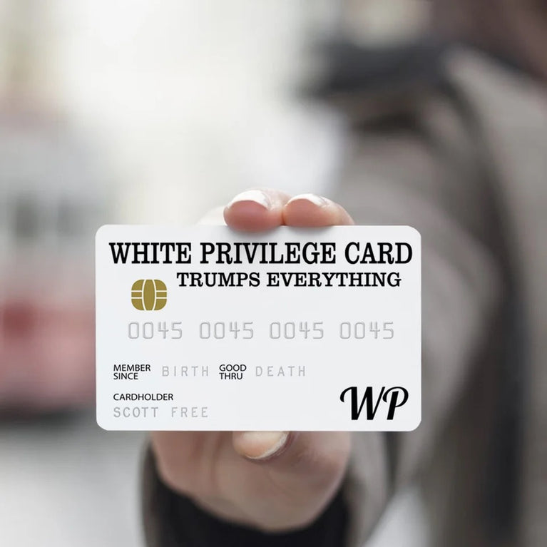 White privilege card novelty