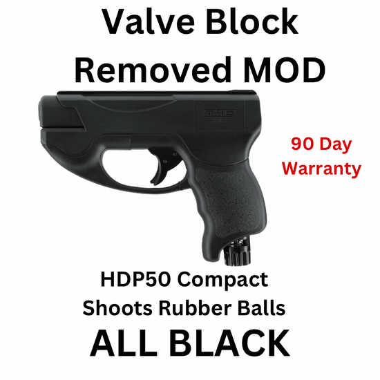 Paintball Gun - T4E HDP50 Compact .50 Cal Paintball Pistol VALVE BLOCK REMOVED MAX POWER MOD