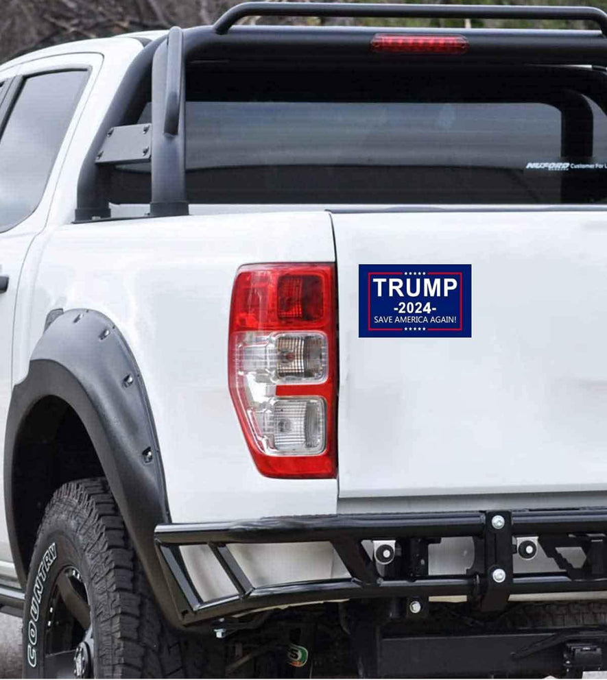 Donald Trump 2024 Saves America Again Sticker Decal Bumper Car Laptop Window Decoration