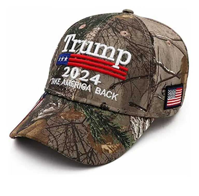 Trump 2024 Keep America Great Camo Hat MAGA Embroidered Baseball Cap