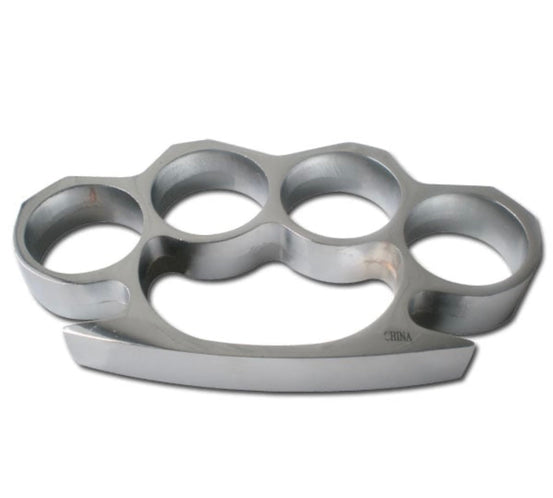 Silver Four Finger Hole Knuckle Paper Weights Palm Grip-KRM Products LLC.