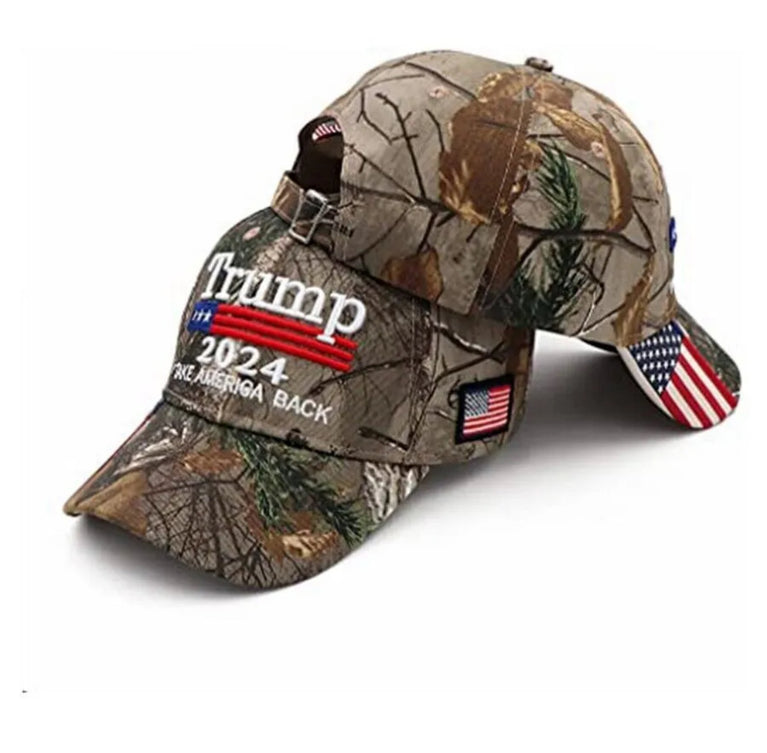 Trump 2024 Keep America Great Camo Hat MAGA Embroidered Baseball Cap