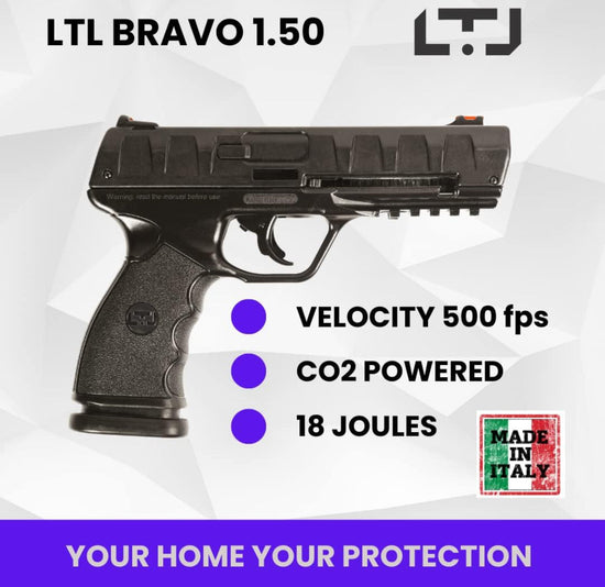 Bravo 1.50 .50 Cal Self Defense Pepper Air Pistol Paintball Gun Marker Weapon-KRM Products LLC.