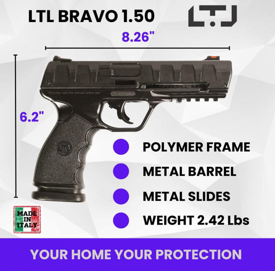 Bravo 1.50 .50 Cal Self Defense Pepper Air Pistol Paintball Gun Marker Weapon-KRM Products LLC.