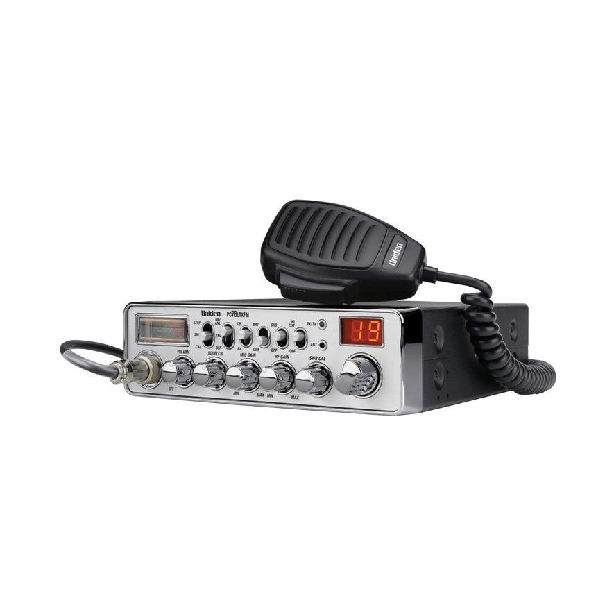 UNIDEN - PC78LTXFM - TRUCKER'S AM & FM DELUXE CB RADIO RF & MIC GAIN, SWR, PA-KRM Products LLC.