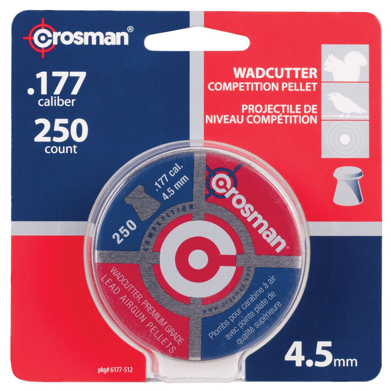 Crosman .177 Wadcutter Pllts 250/ct-KRM Products LLC.