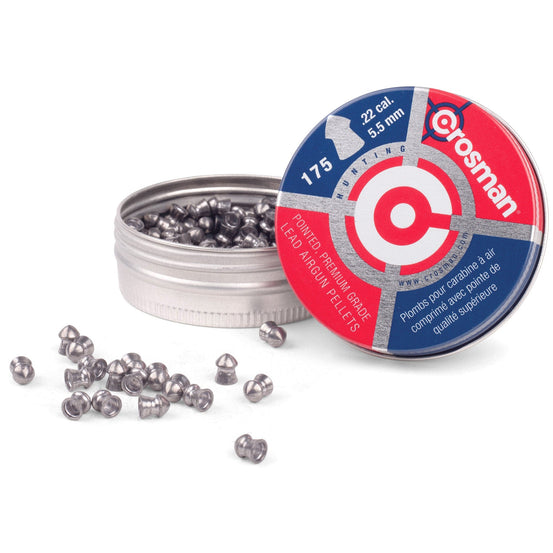 Crosman .22 Pointed Pellets 175/tin-KRM Products LLC.