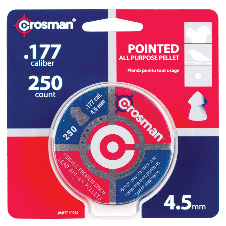 Crosman .177 Pointed Pellets 250/cd-KRM Products LLC.