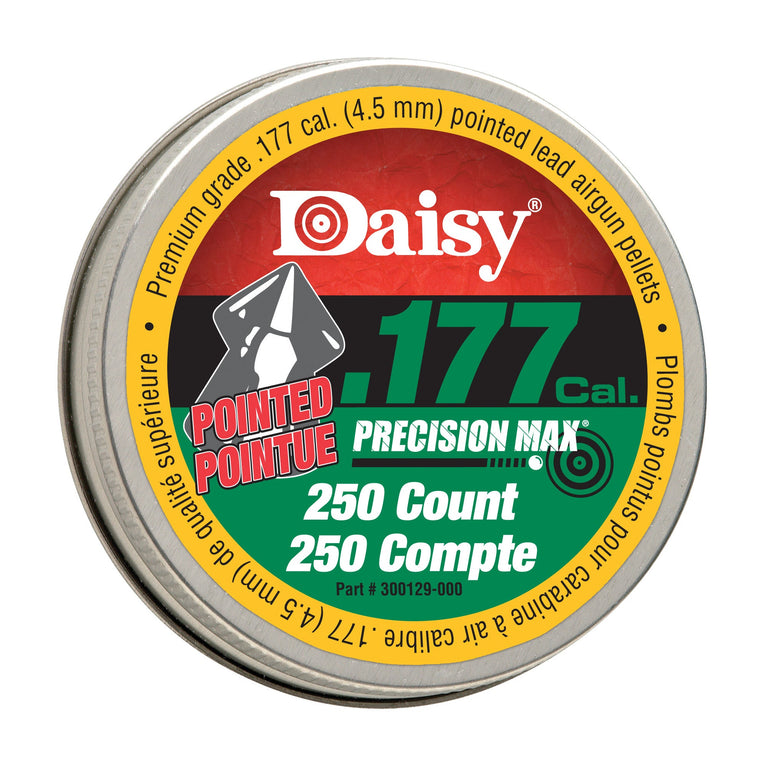 Daisy 250-ct .177 Pointed Pellet Tin-KRM Products LLC.