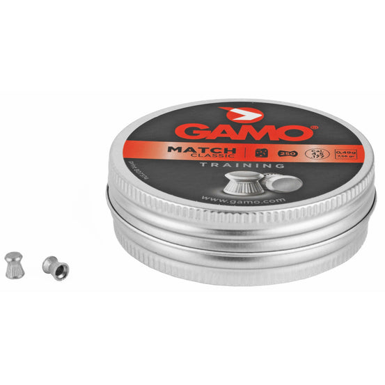 Gamo 250 Match Pellts Flat Nose .177-KRM Products LLC.