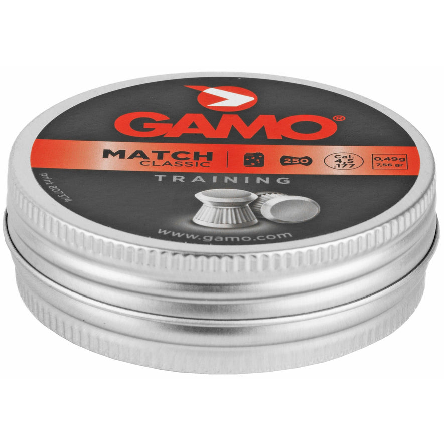 Gamo 250 Match Pellts Flat Nose .177-KRM Products LLC.