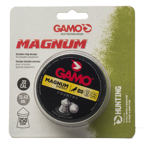 Gamo Magnum Sp Dbl Ring .22 250ct-KRM Products LLC.