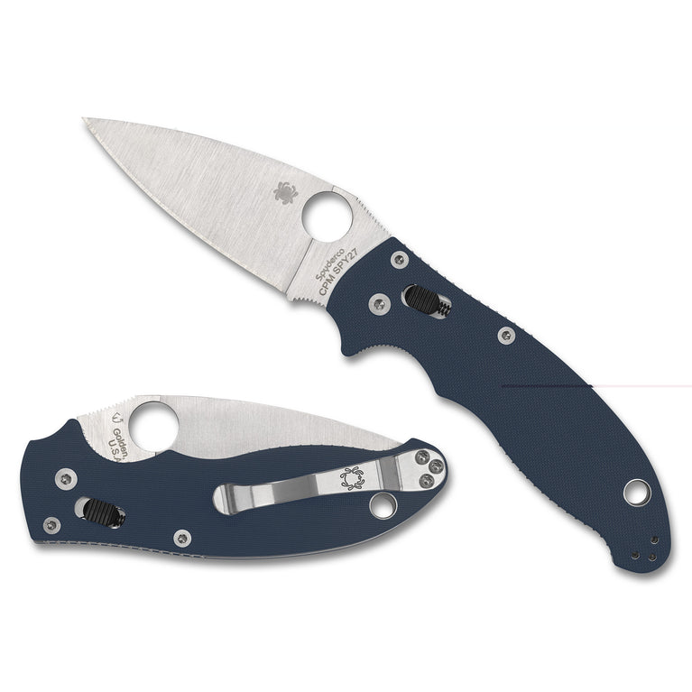 Spyderco Manix2 G-10 3.37" Blue