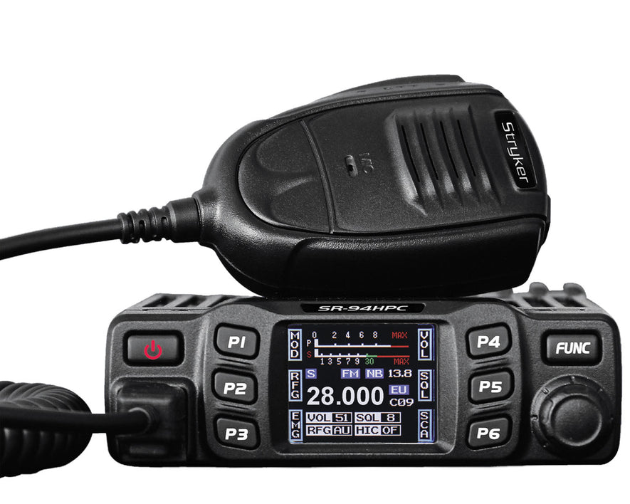 STRYKER - COMPACT 45 WATT 10 METER RADIO WITH FULL COLOR TFT DISPLAY, BACK-LIT KEYS, CHANNEL SCAN, ROGER BEEP, INSTANT CHANNEL 9/19-KRM Products LLC.