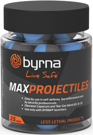 Pepper Spray - Byrna Max Projectiles 25 Count - Tub .68 Cal