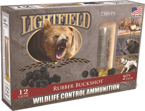 Ammo - Lightfield 12ga 2.75" 21-balls - Rubber Buckshot 5rd