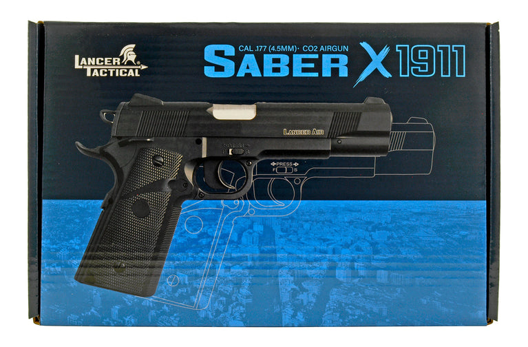 Lancer Tactical Saber X1911 .177 Cal. CO2 Powered BB Air Pistol 1911 Replica-KRM Products LLC.